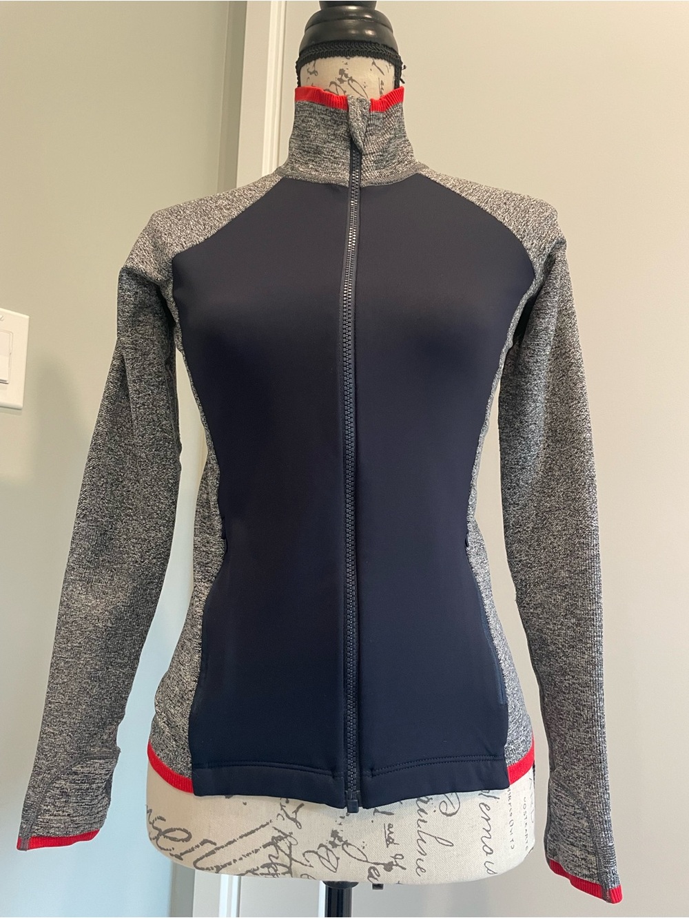 Athleta Andes Hybrid Navy Athletic Jacket